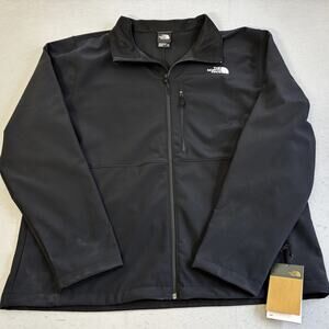 North Face Jacket Mens XXL Black Apex Bionic Softshell Mock Neck Water Resistant